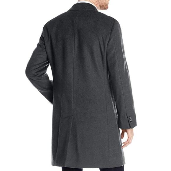 Kenneth Cole Reaction NWT Men's Raburn Wool Blend Top Coat Size 38S Dark Gray - Picture 2 of 11